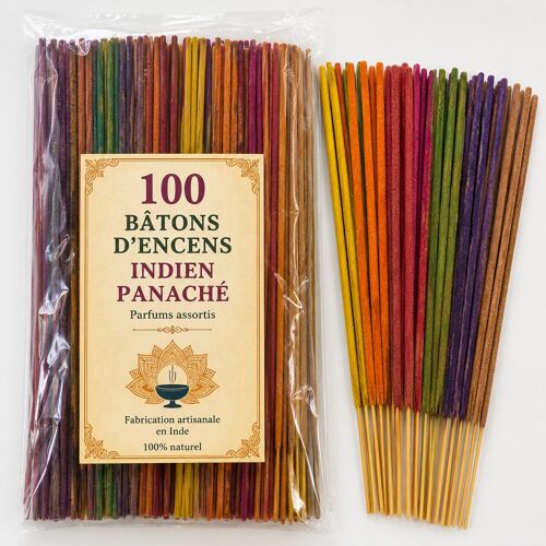 100 Bâtons d'encens indiens assortis