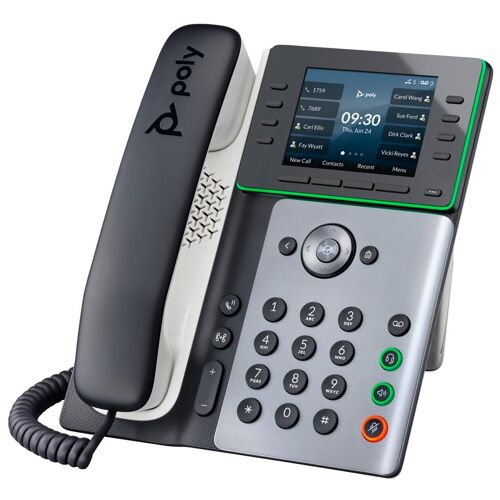 HP Poly Edge E350 - Téléphone VoIP avec ID d'appelant/appel en instance - (conférence) à trois capacité d'appel - SIP, SDP - bleu nuit, blanc