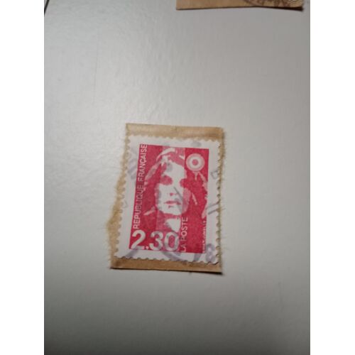 Timbre France Oblitéré 2,30 Yvert N° 2614rouge Type Marianne Du Bicentenaire. Provenant De Carnets.De 1990 Ld