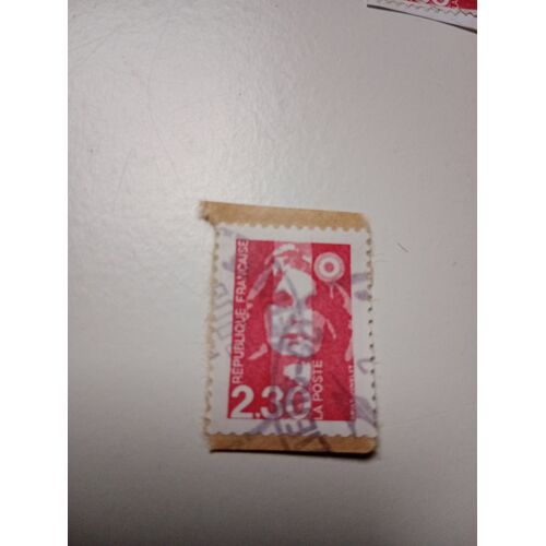 Timbre France Oblitéré 2,30 Yvert N° 2614rouge Type Marianne Du Bicentenaire. Provenant De Carnets.De 1990 Ws
