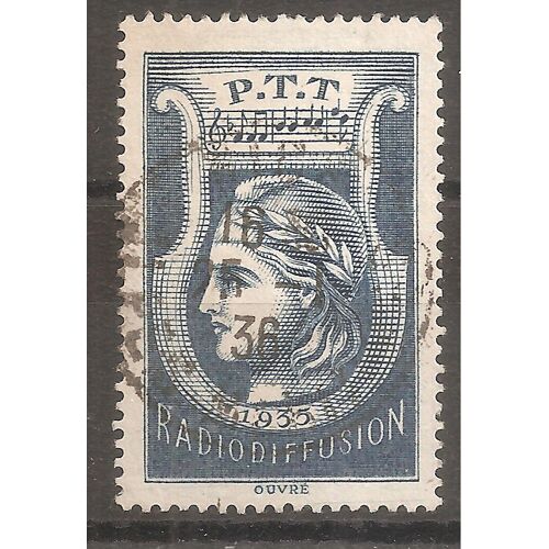 Radio 1 (1935) Radiodiffusion N°1 Bleu Oblitéré (Cote 30e) (A206)
