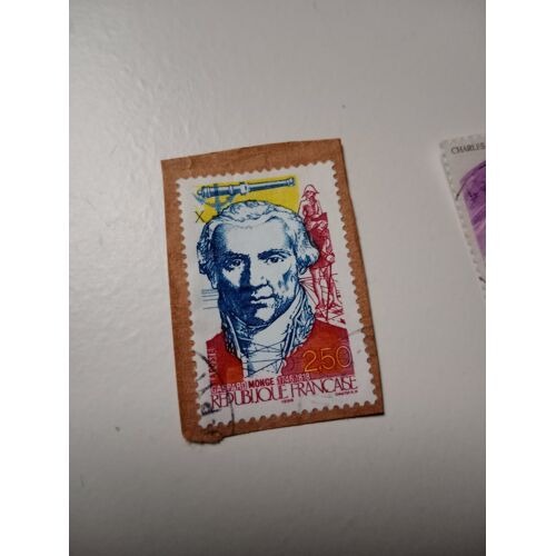 Timbre France Oblitere 2,50 Yvert N° 2667 Revolution Gaspard Monge De 1990