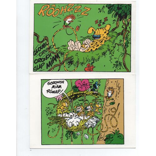 Marsupilami - Disney: Cartes N° 9 & 20 Série Editions Hazan 1993 Paris.