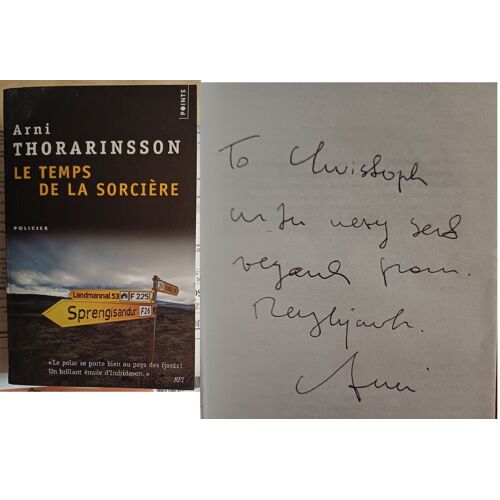 Arni Thorarinsson Le Temps De La Sorciere Envoi Dedicace Signed Islande