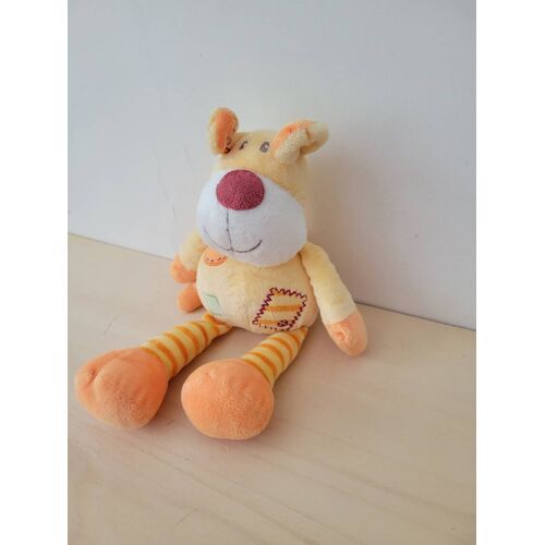 Doudou chien jaune orange kiabi