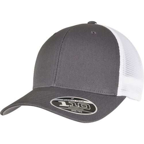 Flexfit 110 Trucker Mesh Snapback Cap - Charcoal / Blanc