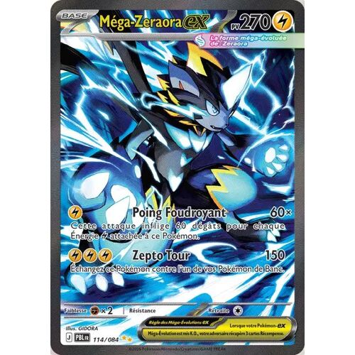 Carte Pokémon - Méga-Zeraora Ex - 114/084 - Secrète-Rare - Alternative - Me5 Nuit Noire