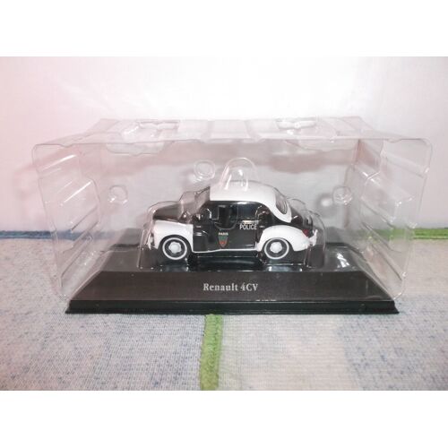 Voiture De Police Miniature « Renault 4cv » - Ville De Paris - Avec Protection Plastique D'origine