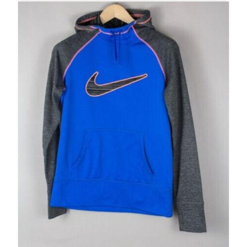 Sweat Nike Bleu Gris Therma-Fit Capuche Pull Taille M