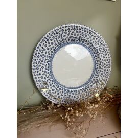 Plat Rond Motif Floral Bleu Marque Anglaise Eit