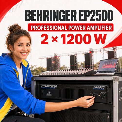 Behringer Europower Ep2500 – Amplificateur De Puissance Professionnel 2 × 1200 W