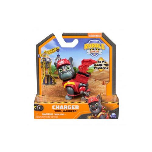 Coffret Pat Patrouille Collection Ruben et Compagnie - Figurine chien Charlie + 1 Carte tigre