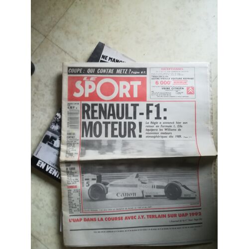 Le Sport 232 De 1988 Renault F1,Tigana,Aldridge,Queneherve,Hampsten