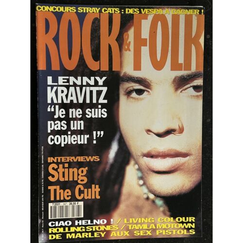 Rock & Folk 307 Mars 1993 Lenny Kravitz - Interviews Sting The Cult - Cia Helno !
