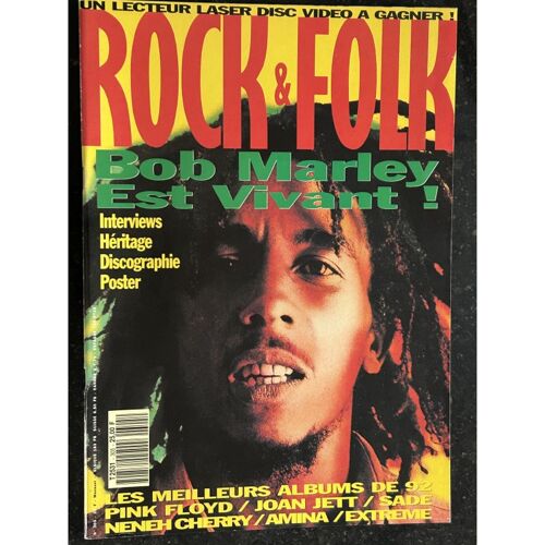 Rock & Folk 305 1993 Bob Marley Est Vivant + Poster - Sade Neneh Cherry Pink Floyd Extreme Joan Jett
