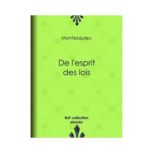 De L'esprit Des Lois