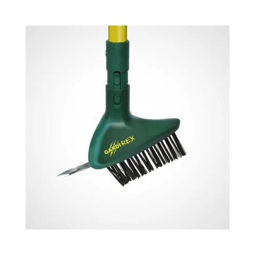 GARDIREX Tête brosse à joints de dallage avec crochet grattoir (sans manche)