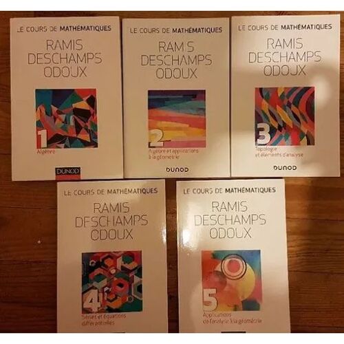 Lot Complet De 5 Volumes - Ramis Deschamps Odoux - Cours De Mathématiques - Tomes 1 À 5