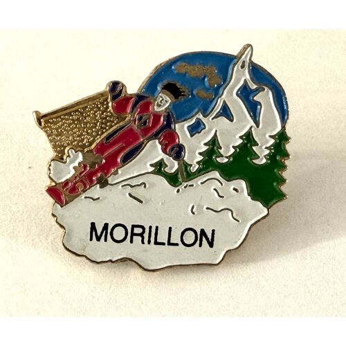 Pins Morillon 74 Haute Savoie Skieur