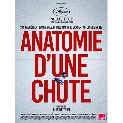 Anatomie D'une Chute - Véritable Affiche De Cinéma Pliée - Format 40x60 Cm - De Justine Triet Avec Sandra Hüller, Swann Arlaud, Milo Machado-Graner, Antoine Reinartztriet - 2023