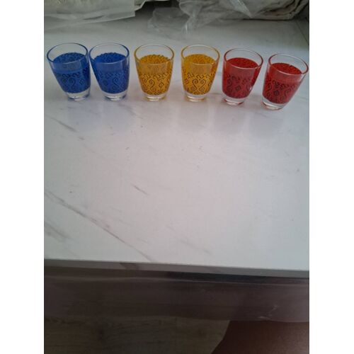 Lot De 6 Verres Àà Liqueur Vintage Multicolore