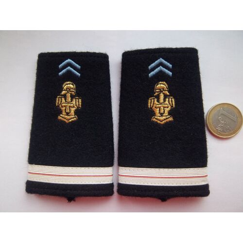 Fourreaux Épaulettes Adjudant Des Transmissions Armée Terre
