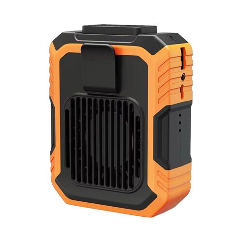 Mini ventilateur portable IFMF-09 4000mAh clip ceinture, LED & résistant - Orange