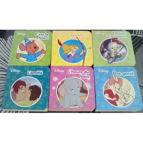 Lot De 8 Livres Disney Cartonnes Pour Enfants . C Est La Fete . Jouons ! . Droles D Animaux . L Amitie . L Heure Du Bain . Etre Gentil . Pocahontas . Le Monde De Nemo