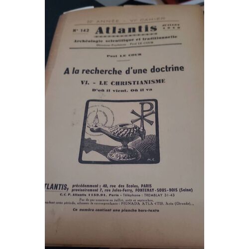 Revue Atlantis N*142 À La Recherche D'Une Doctrine Vi Le Christianisme