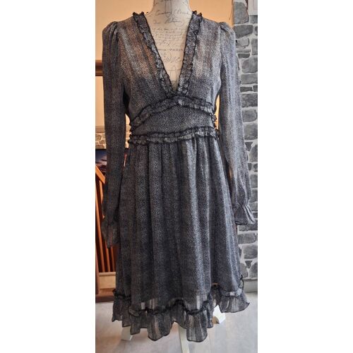 Petite Robe Sympa Mod.Style À Pois Et À Liserés Dorés