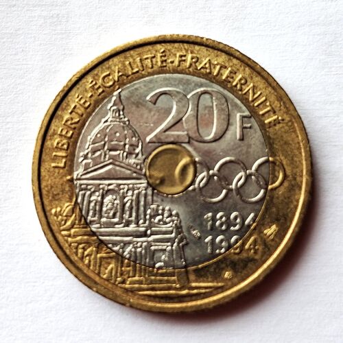 Pièce 20 Francs Pierre De Coubertin 1994