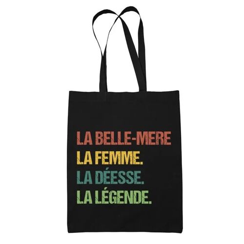 Planetee Tote bag La belle-mère Déesse Légende Vintage Noir - Idée Cadeau Sac cabas Bandoulière, Sac de Plage, Sac à Main Femme