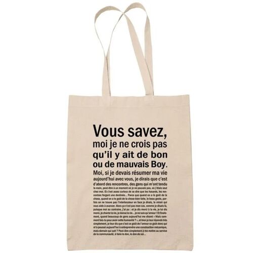 Tote Bag Boy Situation Homme Beige | Idée Cadeau Sac cabas Bandoulière, Sac de Plage | Imprimé en France