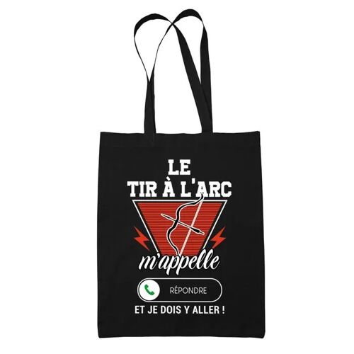 Planetee Tote bag Tir à l'arc m'appelle - Idée Cadeau Sac cabas Bandoulière, Sac de Plage, Sac à Main Femme - Imprimé en France
