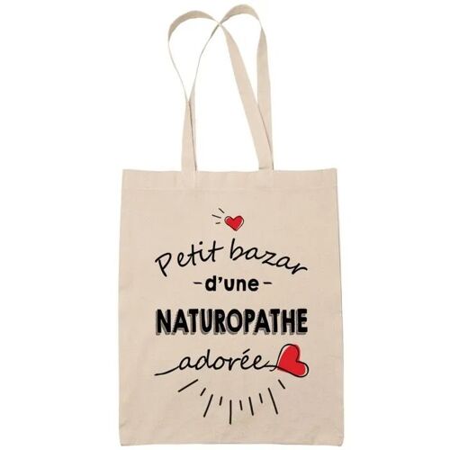 Tote bag Naturopathe adorée femme | Idée Cadeau Sac cabas Bandoulière, Sac de Plage | Imprimé en France