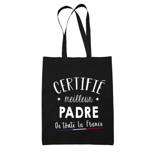 Tote bag Padre Homme certifié France | Idée Cadeau Sac cabas Bandoulière, Sac de Plage, Sac à Main | Imprimé en France