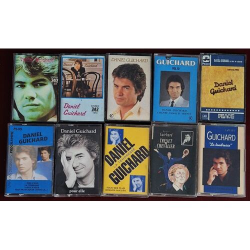 Daniel Guichard Lot De 10 K7 Cassettes Audio Tape