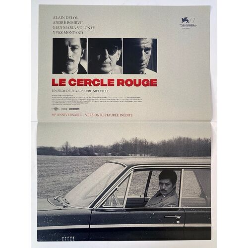 Le Cercle Rouge - Affiche De Cinéma Pliée - Format 40x53 Cm - De Jean-Pierre Melville Avec Alain Delon, Bourvil, Gian Maria Volonté, Yves Montand - Ressortie 2021