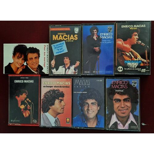 Enrico Macias Lot De 8 K7 Cassettes Audio Tape