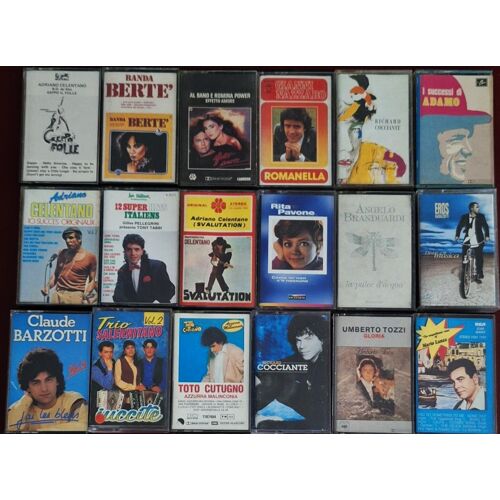 Variétés Italiennes Lot De 18 Cassettes Audio Tape
