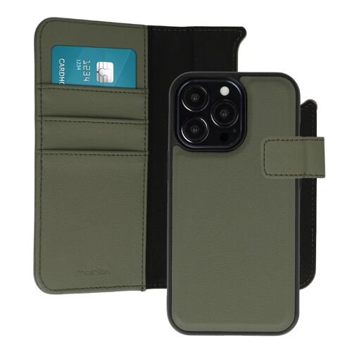 imoshion Étui portefeuille luxe 2-en-1 amovible iPhone 13 Pro Vert