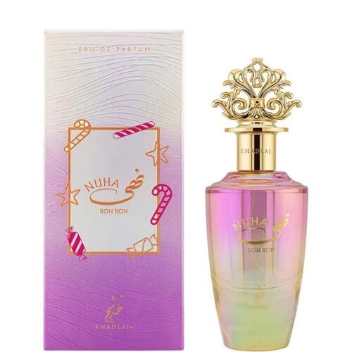Eau De Parfum Khadlaj ¿ Nuha Bon Bon 100ml - Pour Femme - Fleur D¿Oranger, Crème Glacée 
