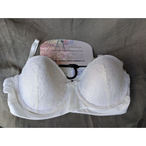 Soutien Gorge Neuf Avec Etiquette Blanc Taille 90 D " Steffy " Tbe