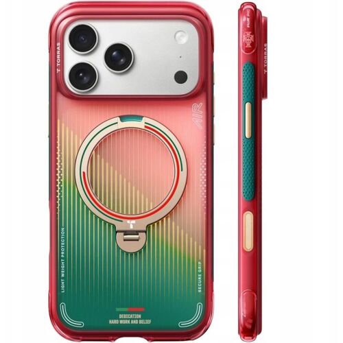 Coque pour iPhone 17 Pro - TPU+PC, Con Support