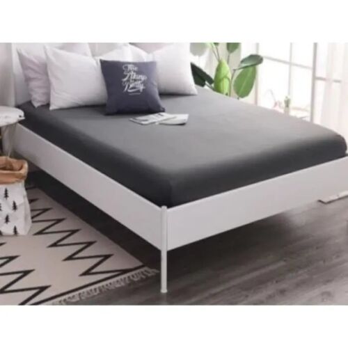 Drap Housse - Home Déco - 200x200 Cm - Gris Anthracite - 100% Coton - Bonnet 30 Cm