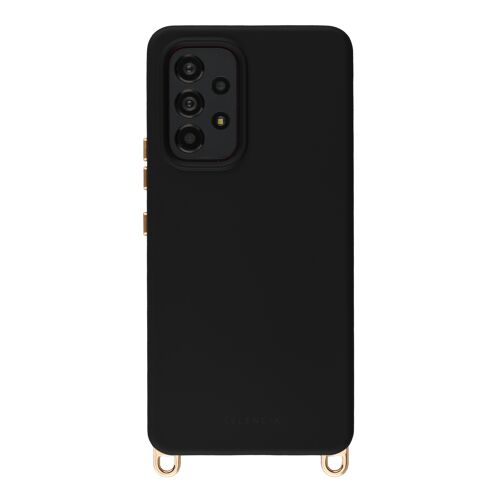 Selencia Coque arrière Rivièra avec MagSafe avec crochets amovibles Samsung Galaxy A53 Velvet Black