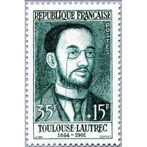 France 1958, Très Beau Timbre Neuf** Luxe Yvert 1171, Célébrités, Henri De Toulouse-Lautrec, Peintre Et Illustrateur.