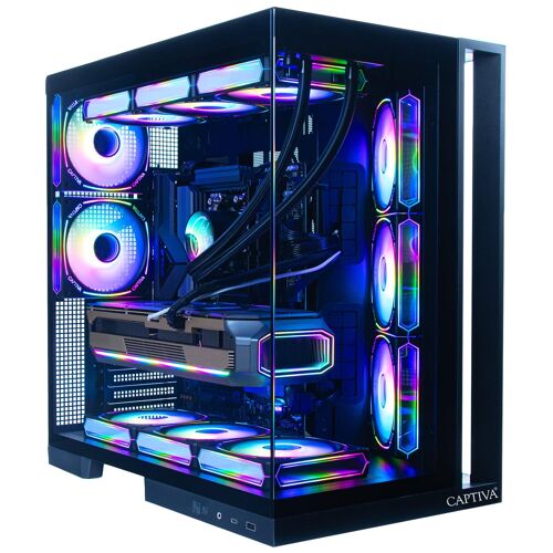 CAPTIVA Highend Gaming R90-030 AMD Ryzen 7 7800X3D 32 Go DDR5-SDRAM 2 To SSD NVIDIA GeForce RTX 5070 Windows 11 Home Midi PC Tour Noir