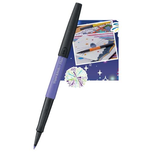 Papermate Flair Metallic Stylo-Feutre Moyen Couleurs Assorties 6 Pièces