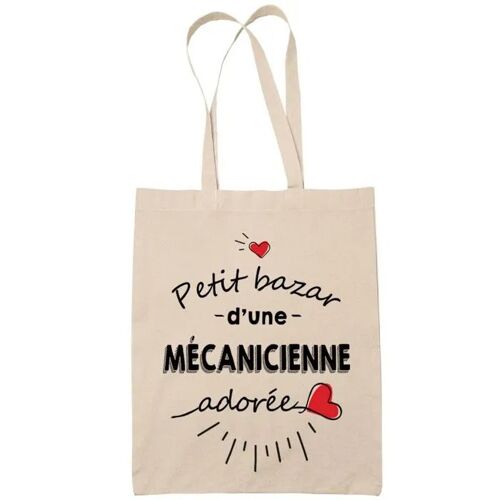 Tote bag Mécanicienne adorée femme | Idée Cadeau Sac cabas Bandoulière, Sac de Plage | Imprimé en France